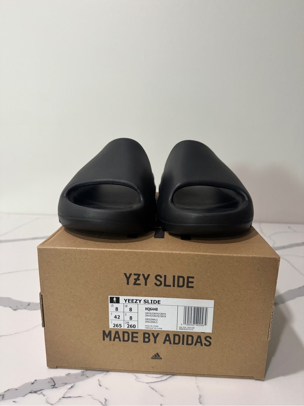 adidas YZY Slide — Men's Black Foam Slide Sandals